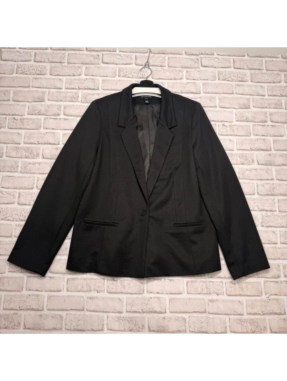 Long Tall Sally Black Blazer Women's 16